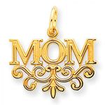 Mom Charm in 14kt Yellow Gold - Glossy Polish - Exquisite - Women