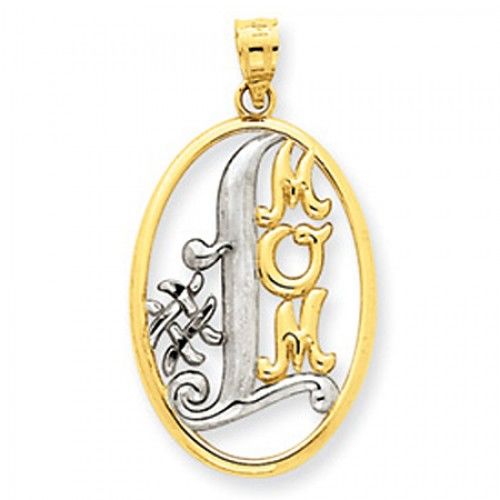 #1 Mom W/ Oval Border Mom Pendant