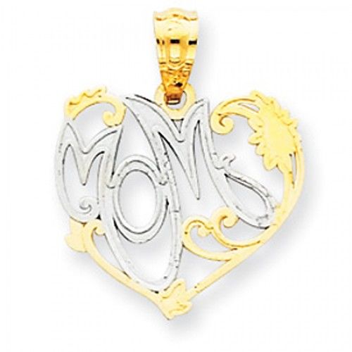 Whimsical Mom Pendant in Heart Outline Mom Pendant