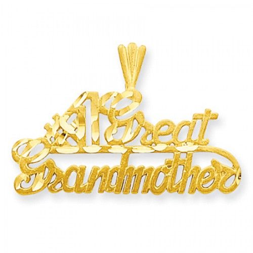 14k Yellow Gold #1 Great Grandma Pendant