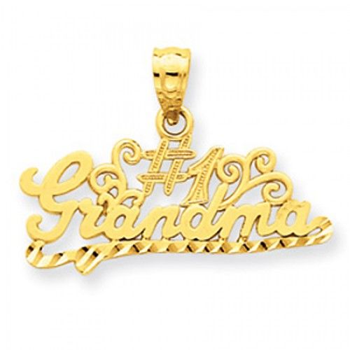 14k Yellow Gold Posh #1 Grandma Pendant