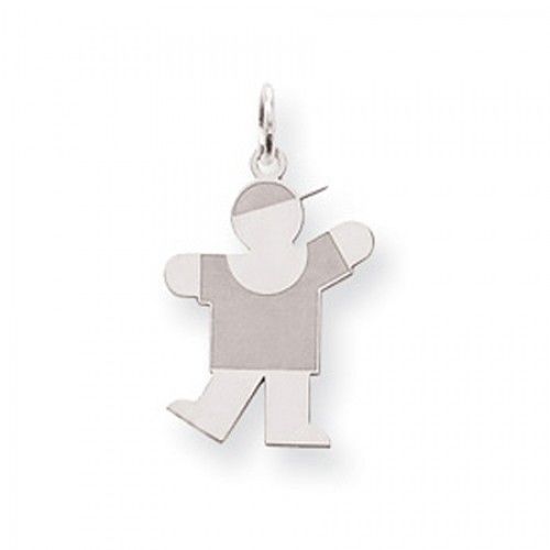 Boy Charm in Sterling Silver - Mirror Finish - Radiant - Women