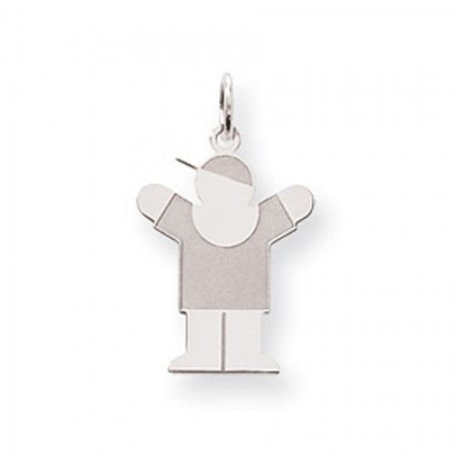 Boy Charm in Sterling Silver - Mirror Polish - Fascinating - Women