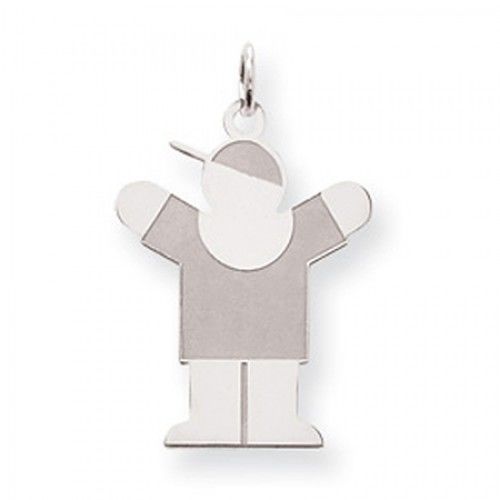 Boy Charm in Sterling Silver - Mirror Polish - Elegant - Women