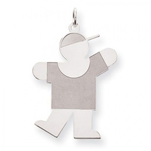 Boy Charm in Sterling Silver - Mirror Finish - Divine - Women