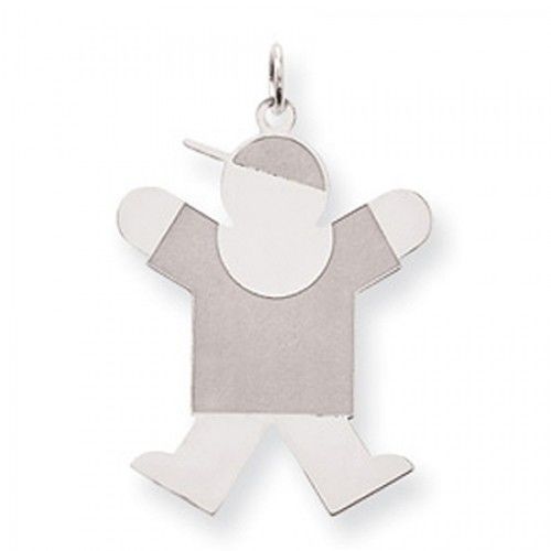Boy Charm in Sterling Silver - Glossy Polish - Splendid - Women