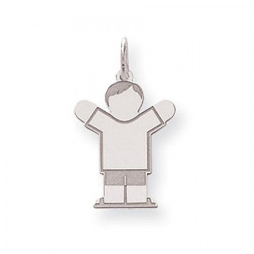 Boy Charm in Sterling Silver - Mirror Finish - Great - Women