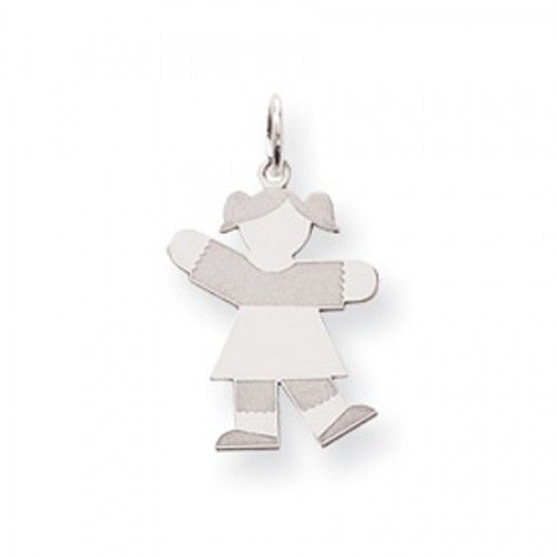 Girl Charm in Sterling Silver - Mirror Polish - Amazing - Women
