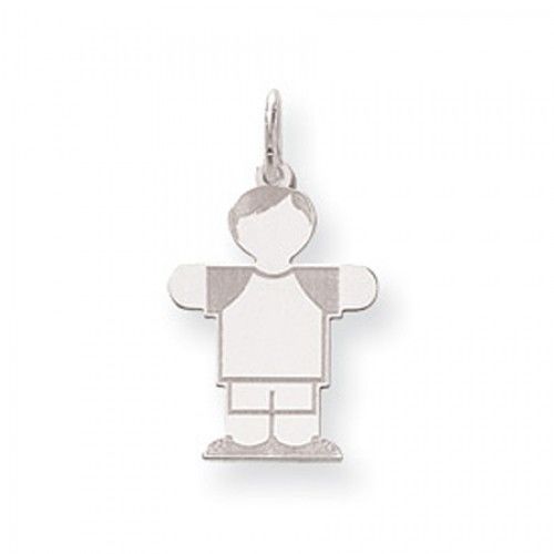 Girl Charm in Sterling Silver - Mirror Finish - Elegant - Women
