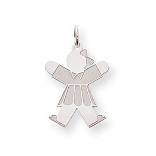 Girl Charm in Sterling Silver - Glossy Polish - Stylish - Women