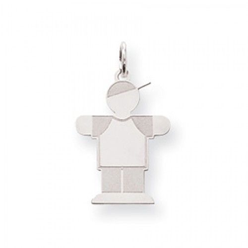 Boy Charm in Sterling Silver - Glossy Finish - Nice - Women