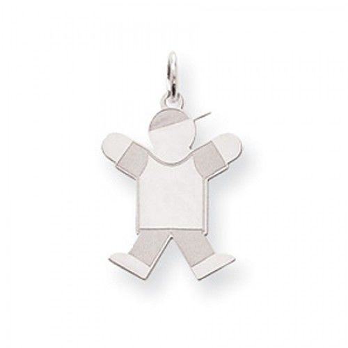 Boy Charm in Sterling Silver - Mirror Finish - Stunning - Women