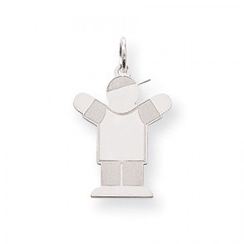 Boy Charm in Sterling Silver - Glossy Polish - Bright - Women