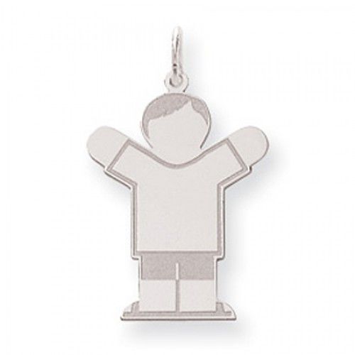 Boy Charm in Sterling Silver - Mirror Finish - Astounding - Women
