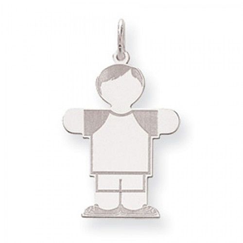 Boy Charm in Sterling Silver - Mirror Finish - Marvelous - Women