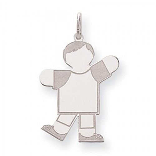 Boy Charm in Sterling Silver - Glossy Polish - Lovable - Women