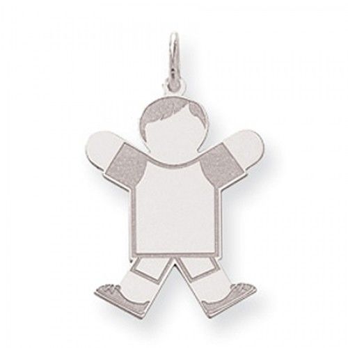 Boy Charm in Sterling Silver - Mirror Polish - Glamorous - Women