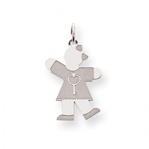 Key Girl Charm in Sterling Silver - Mirror Finish - Marvelous - Women