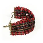 Stripe of Passion Beaded Bracelet
