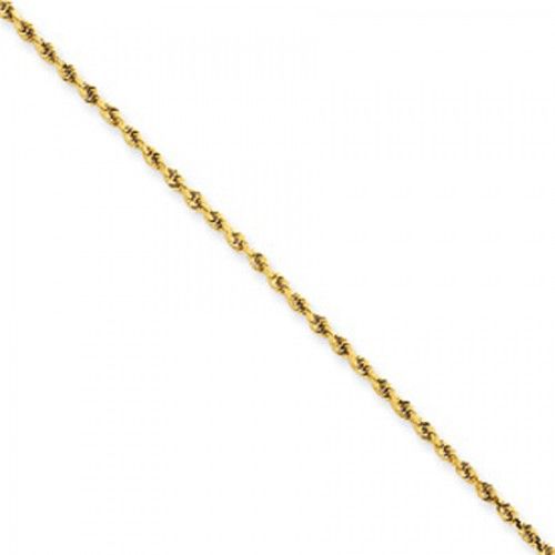 Rope Chain Necklace in 14kt Yellow Gold - Lobster Claw - Mesmerizing