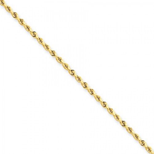 Rope Chain Necklace in 14kt Yellow Gold - Lobster Claw - Great - Unisex Children