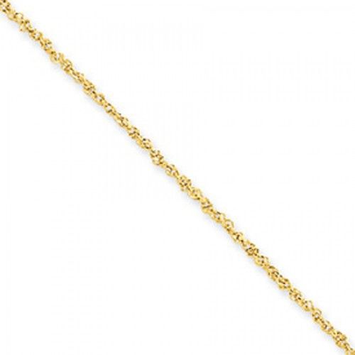 Rope Chain Necklace in 14kt Yellow Gold - Spring Ring - Excellent