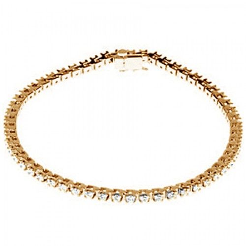 Faceted Round Brilliant Shape Diamond Bracelet in Gold - 14kt Yellow - Stylish