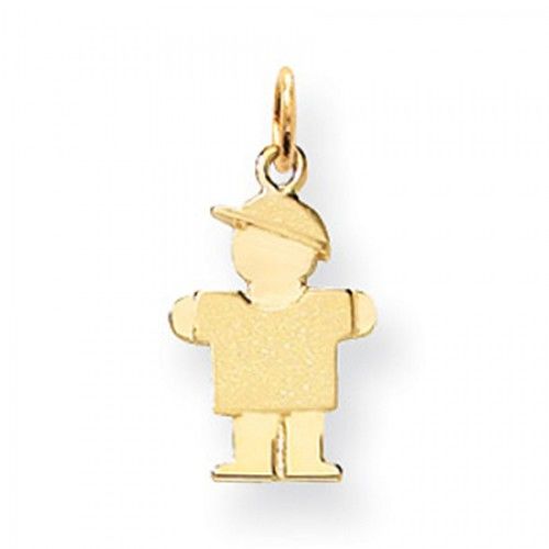 Boy Charm in Yellow Gold - 14kt - Mirror Polish - Charming - Women