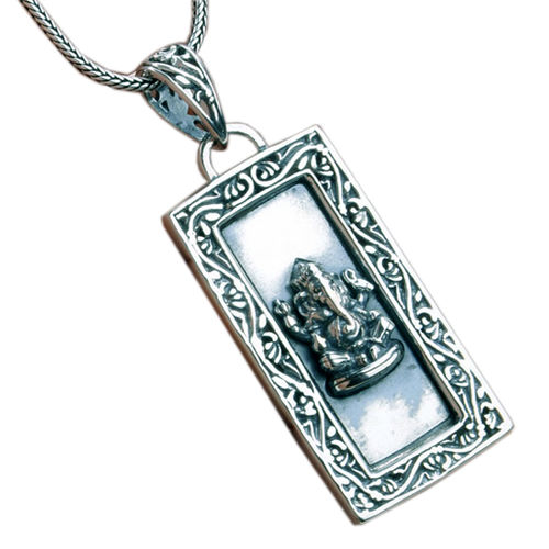 Fortuna Trunk Pendant Religious Jewelry for Men's Fashion Silver w/ SILVER CHAIN