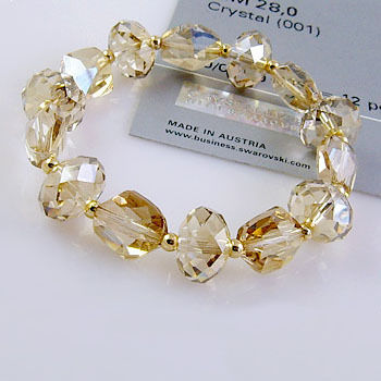 Champagne Colored Austrian Imported Crystal Bracelet Bangle Fashion