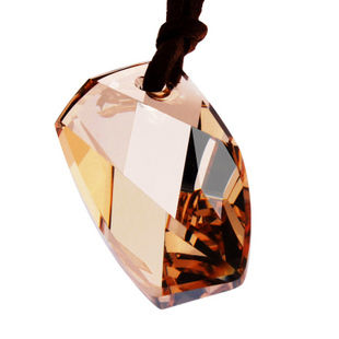 Wishing Stone Crystal Gemstone Leather Strap Necklace