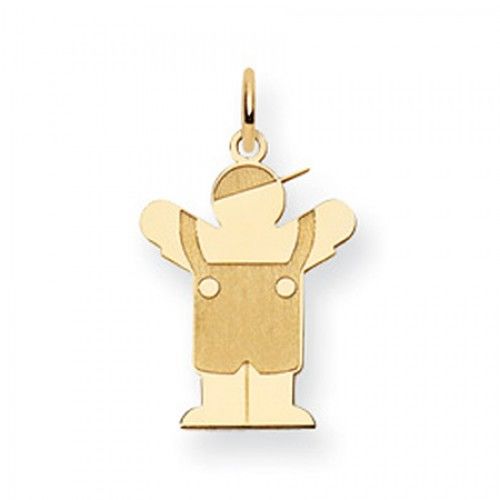 Romper Boy Charm in Yellow Gold - 14kt - Glossy Finish - Wonderful - Women