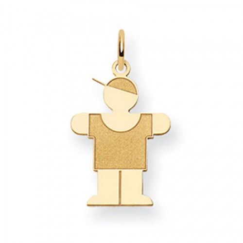 Boy Charm in Yellow Gold - 14kt - Mirror Polish - Captivating - Women