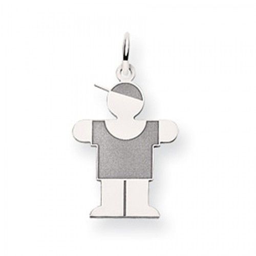 Boy Charm in 14kt White Gold - Glossy Finish - Alluring - Women