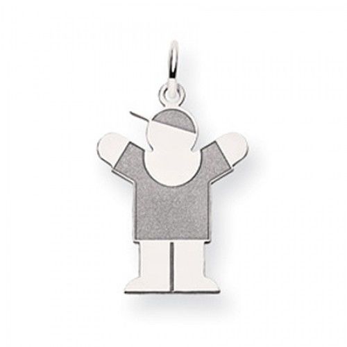 Boy Charm in 14kt White Gold - Polished Finish - Marvelous - Women