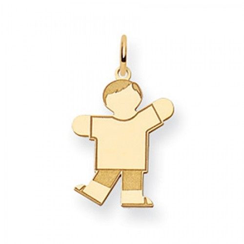 Boy Charm in Yellow Gold - 14kt - Polished Finish - Astonishing - Women