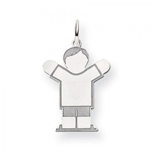 Boy Charm in 14kt White Gold - Polished Finish - Glamorous - Women