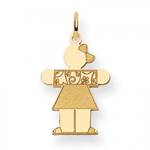 Boy Charm in Yellow Gold - 14kt - Mirror Polish - Superb - Women
