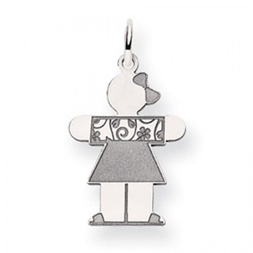 Boy Charm in 14kt White Gold - Glossy Finish - Stunning - Women
