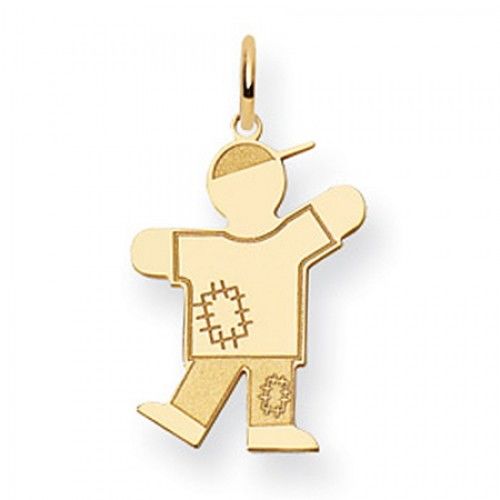 Boy Charm in Yellow Gold - 14kt - Glossy Polish - Tempting - Women