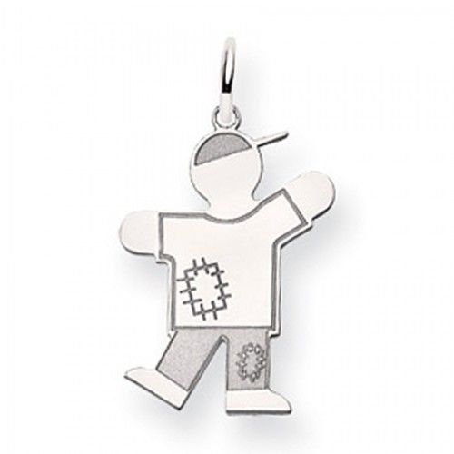 Boy Charm in 14kt White Gold - Mirror Polish - Tantalizing - Women