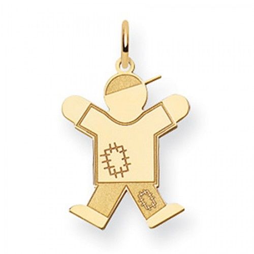Boy Charm in Yellow Gold - 14kt - Mirror Polish - Pleasant - Women