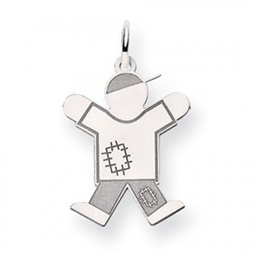 Boy Charm in 14kt White Gold - Glossy Finish - Inviting - Women