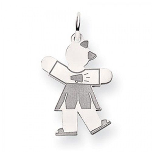 Waving Cheerleader Charm in 14kt White Gold - Flattering - Women