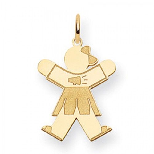 Jumping Cheerleader Charm in Yellow Gold - 14kt - Riveting - Women