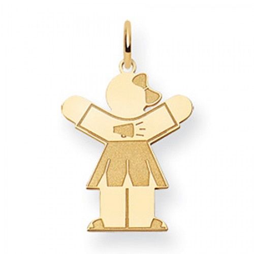 Cheerleader Charm in Yellow Gold - 14kt - Glossy Polish - Nice - Women