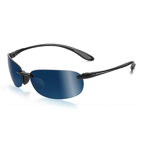 Kickback, Shiny Black, Polarized Offshore Blue