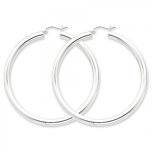 Round Earrings - Hoop in Sterling Silver - Notched W/ Hinge - Women - Splendid
