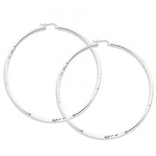 Round Earrings - Hoop in Sterling Silver - Hinge W/ Post - Women - Astonishing