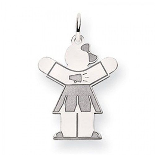 Cheerleader Charm in 14kt White Gold - Mirror Polish - Marvelous - Women